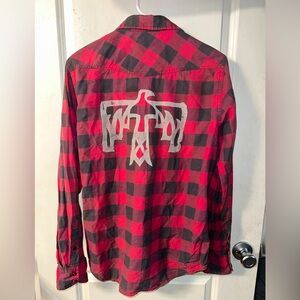 Vintage fit American Eagle painted thunderbird button down